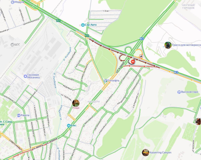 Застрявшие фуры вызвали пробку на трассе М-7 под Казанью